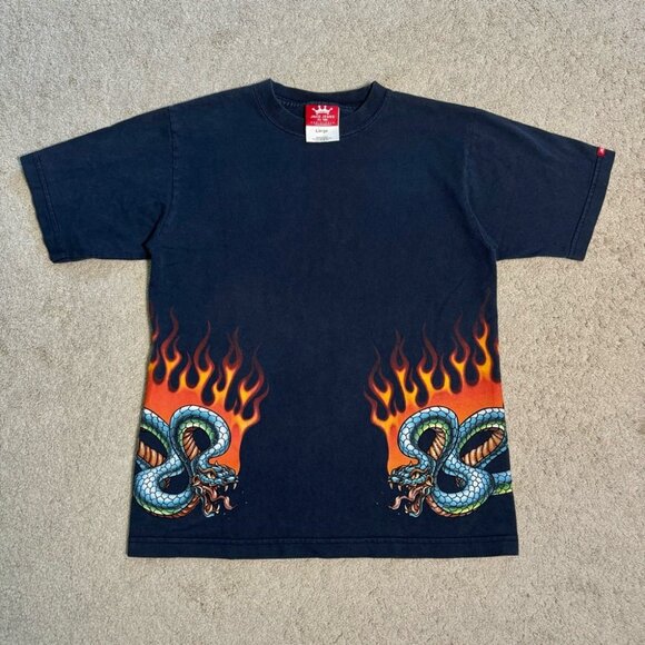 JNCO Other - JNCO VTG 00s Y2K Dragon Fire Made In USA T-shirt Short Sleeve Men’s Large Skate